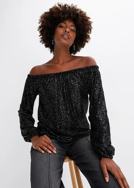 T-shirt Carmen Oversized à Paillettes 4 T-shirt Carmen Oversized à Paillettes - Afbeelding 2