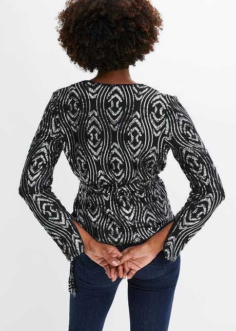 T-shirt Manches Longues Esprit Cache-cœur à Sequins 5 T-shirt Manches Longues Esprit Cache-cœur à Sequins - Afbeelding 3