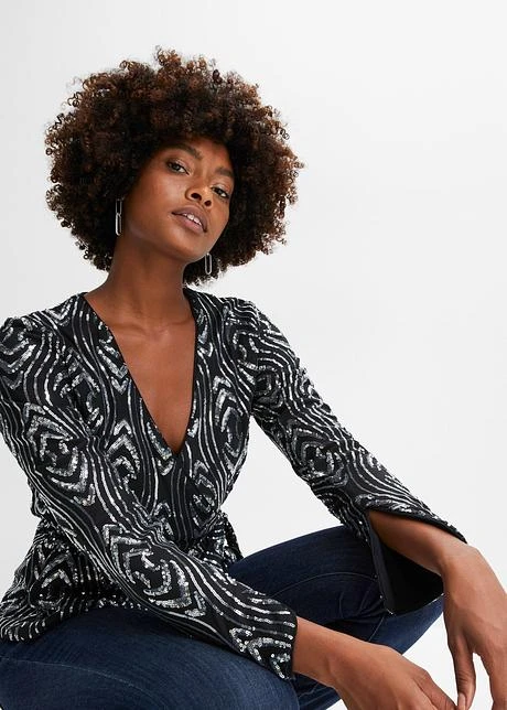 T-shirt Manches Longues Esprit Cache-cœur à Sequins 7 T-shirt Manches Longues Esprit Cache-cœur à Sequins - Afbeelding 5