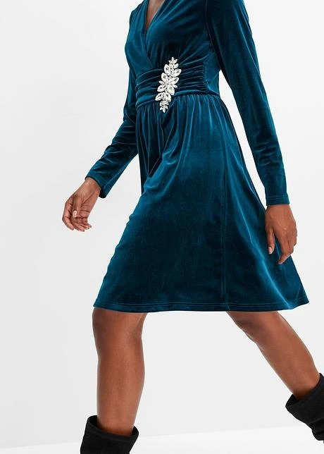 Robe En Velours Avec Strass 8 Robe En Velours Avec Strass - Afbeelding 6