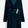 Robe En Velours Avec Strass -Venus Mode Winkel 23170125 5Syk7e7i