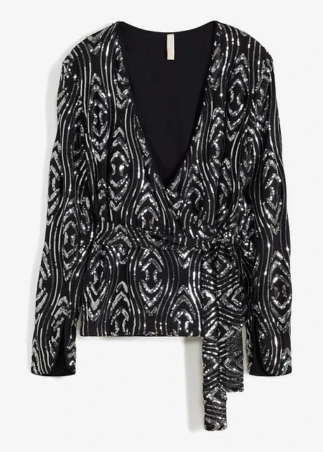 T-shirt Manches Longues Esprit Cache-cœur à Sequins 3 T-shirt Manches Longues Esprit Cache-cœur à Sequins