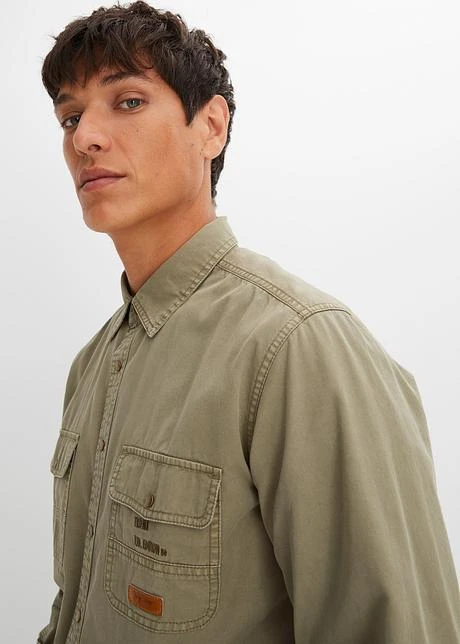 Chemise Manches Longues Aspect Délavé 8 Chemise Manches Longues Aspect Délavé - Afbeelding 6