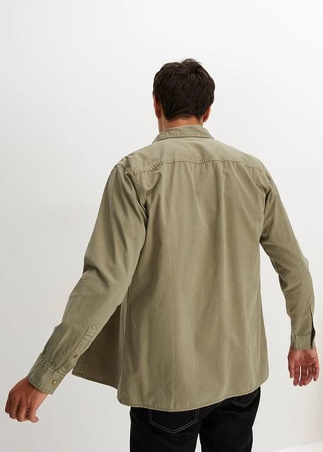 Chemise Manches Longues Aspect Délavé 5 Chemise Manches Longues Aspect Délavé - Afbeelding 3