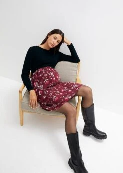 Robe De Grossesse En Maille -Venus Mode Winkel 23172301 dsS3c51X