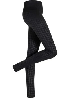 Legging Thermo Sans Couture Avec Intérieur Doux Et Motif Pied-de-poule