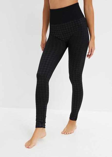 Legging Thermo Sans Couture Avec Intérieur Doux Et Motif Pied-de-poule 4 Legging Thermo Sans Couture Avec Intérieur Doux Et Motif Pied-de-poule - Afbeelding 2