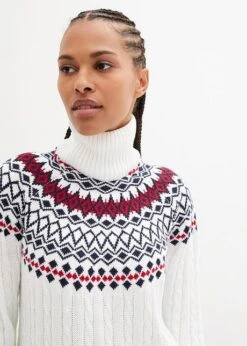 Robe En Maille Norvégienne Avec Motif Torsadé -Venus Mode Winkel 23175387 ymuvEB5K