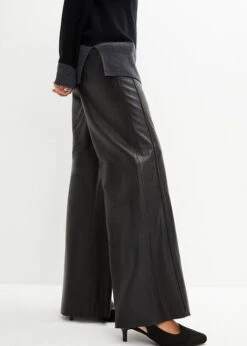 PREMIUM Pantalon Large En Cuir D'agneau Nappa -Venus Mode Winkel 23181813 C4KFe0Jd