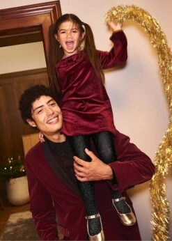 Robe En Velours Fille Avec Volants -Venus Mode Winkel 23184577 Ihh0OdbS