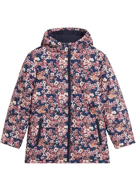 Veste D'hiver Fille Avec Imprimé Floral, étanche Et Coupe-vent 3 Veste D'hiver Fille Avec Imprimé Floral, étanche Et Coupe-vent