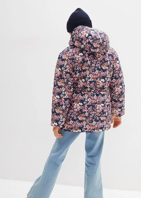Veste D'hiver Fille Avec Imprimé Floral, étanche Et Coupe-vent 5 Veste D'hiver Fille Avec Imprimé Floral, étanche Et Coupe-vent - Afbeelding 3