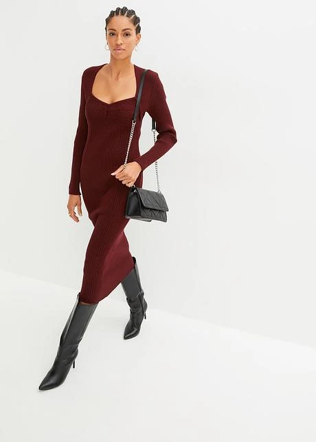 Robe En Maille Côtelée 6 Robe En Maille Côtelée - Afbeelding 4