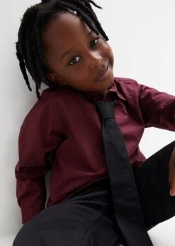 Pantalon Extensible Garçon Avec Chemise Manches Longues Et Cravate (ens. 3 Pces) -Venus Mode Winkel 23191119 LBogQzdt