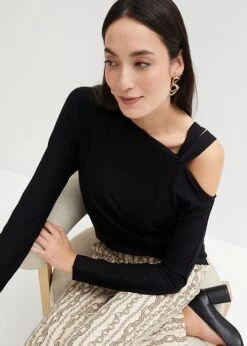 T-shirt Manches Longues à Découpe -Venus Mode Winkel 23191614 wMrwkbIY