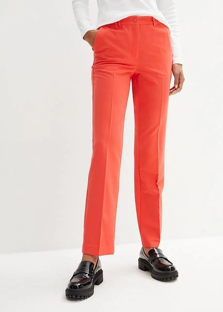 Pantalon Extensible Avec Plis Repassés Et Ceinture Taille Haute Confortable, Long 4 Pantalon Extensible Avec Plis Repassés Et Ceinture Taille Haute Confortable, Long - Afbeelding 2
