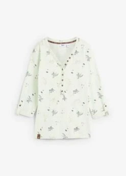 T-shirt Manches Longues à Boutons, Imprimé