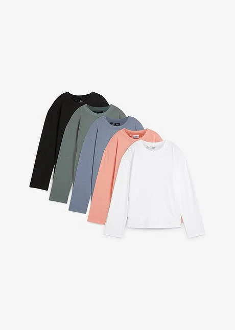 Lot De 5 T-shirts Amples à Col Rond, Manches Longues 9 Lot De 5 T-shirts Amples à Col Rond, Manches Longues - Afbeelding 7