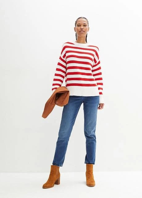 Pull Boxy 100% Coton En Maille Ajourée 6 Pull Boxy 100% Coton En Maille Ajourée - Afbeelding 4