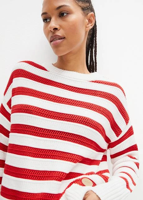 Pull Boxy 100% Coton En Maille Ajourée 7 Pull Boxy 100% Coton En Maille Ajourée - Afbeelding 5