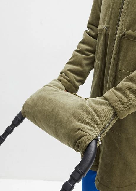 Parka De Grossesse/portage En Velours Côtelé Avec Chauffe-mains 10 Parka De Grossesse/portage En Velours Côtelé Avec Chauffe-mains - Afbeelding 8