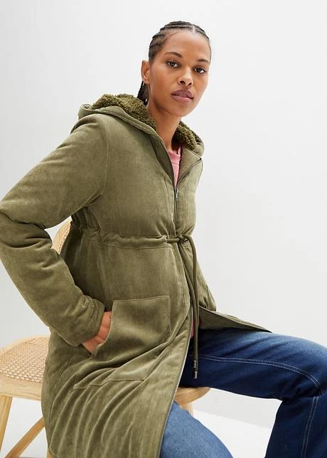 Parka De Grossesse/portage En Velours Côtelé Avec Chauffe-mains 8 Parka De Grossesse/portage En Velours Côtelé Avec Chauffe-mains - Afbeelding 6