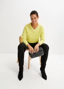 Pull Décontracté à Structure Gaufrée, Manches Longues -Venus Mode Winkel 23198042 mFYQ6GB5