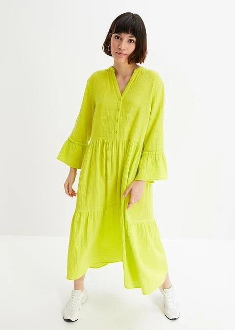 Rainbow Robe Longue En Mousseline De Coton 6 Rainbow Robe Longue En Mousseline De Coton - Afbeelding 4