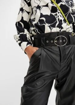 Rainbow Pantalon Enduit Taille Haute Avec Ceinture -Venus Mode Winkel 23198719 rokQTp0T