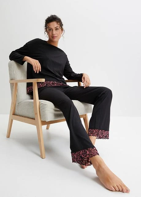 Pyjama à Dentelle Bicolore 4 Pyjama à Dentelle Bicolore - Afbeelding 2