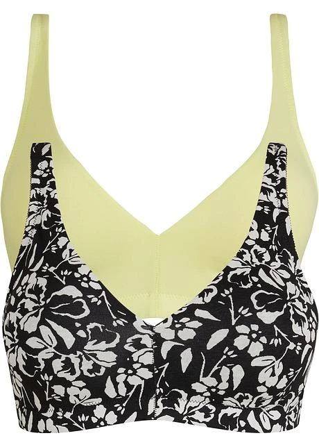 Lot De 2 Soutiens-gorge Bralette Sans Armatures Avec Coton Bio 3 Lot De 2 Soutiens-gorge Bralette Sans Armatures Avec Coton Bio