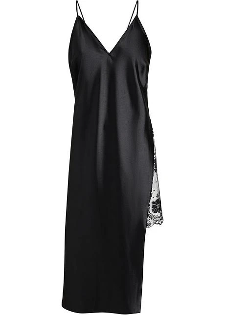 Venus Longue Nuisette En Satin Avec Empiècement Dentelle 5 Venus Longue Nuisette En Satin Avec Empiècement Dentelle - Afbeelding 3