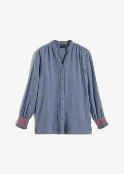 Rainbow Chemisier Oversize En Mousseline De Coton Avec Coutures Contrastantes