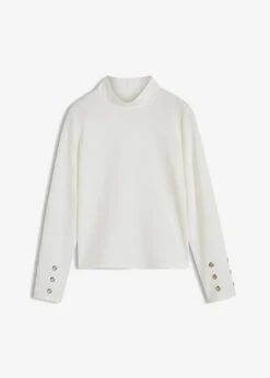 T-shirt Manches Longues Avec œillets Décoratifs