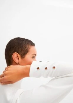 T-shirt Manches Longues Avec œillets Décoratifs 15 T-shirt Manches Longues Avec œillets Décoratifs -Venus Mode Winkel 23202815 VLEh1yQn