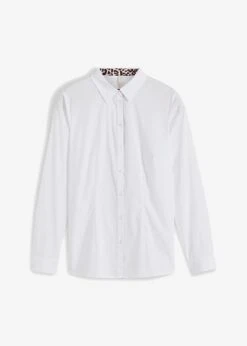 Chemisier à Empiècement Satin Léopard