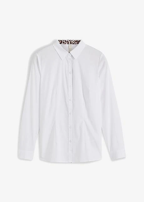 Chemisier à Empiècement Satin Léopard 3 Chemisier à Empiècement Satin Léopard