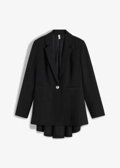 Blazer Long à Bouton Bijou