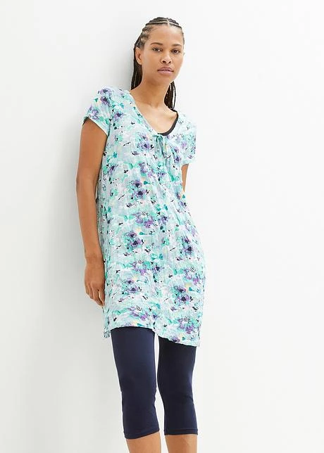 Tunique Longue Effet Froissé Et Legging 3/4 4 Tunique Longue Effet Froissé Et Legging 3/4 - Afbeelding 2