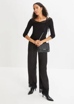 Pantalon En Satin Avec Dentelle -Venus Mode Winkel 23204223 2siwrRS5