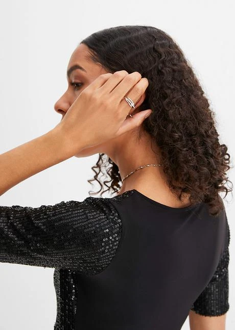 Robe Avec Empiècement Sequins 8 Robe Avec Empiècement Sequins - Afbeelding 6