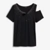 T-shirt à Application De Strass Et Découpes -Venus Mode Winkel 23206478 AD9hSoJS