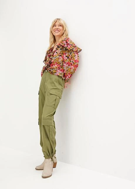 Rainbow Blouse En Chiffon Avec Ruchés 6 Rainbow Blouse En Chiffon Avec Ruchés - Afbeelding 4