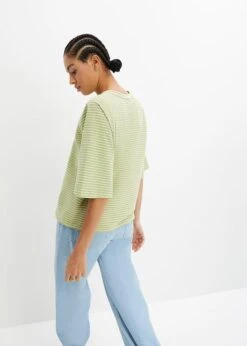 T-shirt Rayé à Manches Raglan, Col Ras De Cou -Venus Mode Winkel 23207962 ty2jdHQp