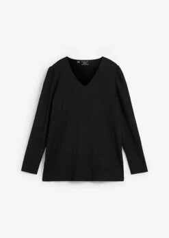 T-shirt Manches Longues En Jersey Structuré Avec Manches Légèrement Bouffantes -Venus Mode Winkel 23208217 Kxxwg6mK