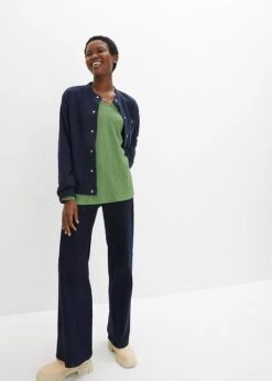 T-shirt Manches Longues En Jersey Structuré Avec Manches Légèrement Bouffantes -Venus Mode Winkel 23208224 ZnotbjJp