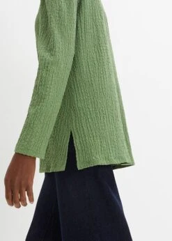 T-shirt Manches Longues En Jersey Structuré Avec Manches Légèrement Bouffantes -Venus Mode Winkel 23208230 g9p0xigk