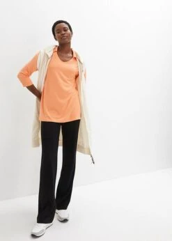 T-shirt Oversize Avec Col Polo Et Fentes Latérales, Manches 3/4 -Venus Mode Winkel 23208255 WHQy051h