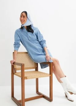 Robe En Jean Avec Patte De Boutonnage -Venus Mode Winkel 23209676 zSBDaS6c