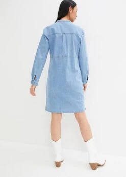 Robe En Jean Avec Patte De Boutonnage -Venus Mode Winkel 23209717 kve3sDOu